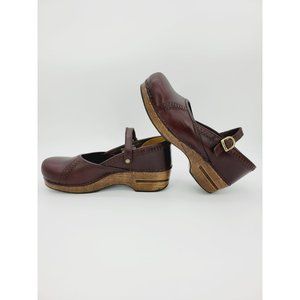 Dansko Women's Brown Mary Jane Clogs